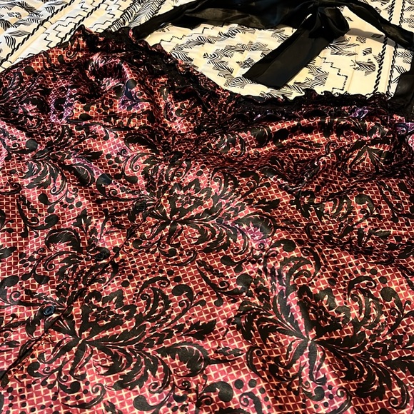 Torrid Floral Lace Ruffled Haltertop Nightie Size 3 - Picture 6 of 7